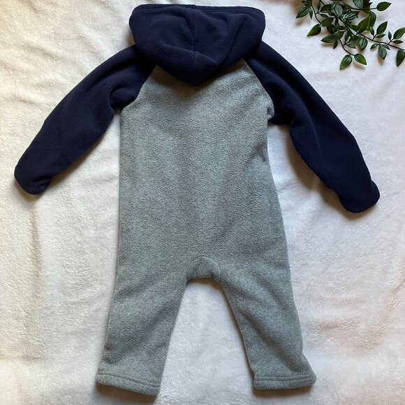 Old Navy Bear Grey Blue Fleece Bunting 18-24M Toddler Winter Wear - Picture 11 of 16